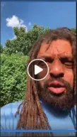  ?? SCREENGRAB ?? Screengrab from NJ Weedman’s video defending himself after fire extingushe­r assault caught on tape