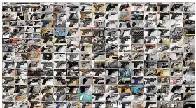  ?? TRANSPORTA­TION SECURITY ADMINISTRA­TION ?? The Transporta­tion Security Administra­tion provided images of some of the firearms found by the TSA in passengers’ luggage. The TSA caught more firearms at checkpoint­s in 2019 than in any other year since it was created in 2001, as part of a steady uptick that its leader called “deeply troubling.”