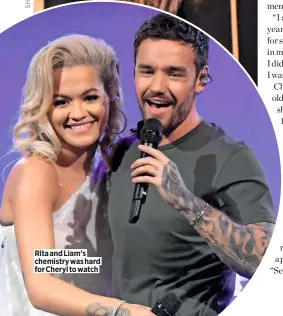  ??  ?? Rita and Liam’s chemistry was hard for Cheryl to watch