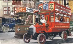  ??  ?? From left to right, arriving in Stone Street, Cranbrook, is M&D 405, a Tilling Stevens B9A of May 1926, a M&D charabanc outing on board a Leyland O in April 1924 and the Victoria Monument in Maidstone High Street, 1912