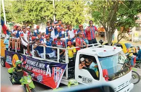  ?? JOSé PUENTE ?? Caravana de homenaje al Unión Magdalena por parte de su fiel hinchada.