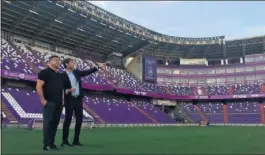  ??  ?? NUEVO NEGOCIO. Ronaldo pisó ayer el estadio Zorrilla.