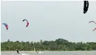  ??  ?? Large numbers of foreigners come to Kalpitiya for kitesurfin­g