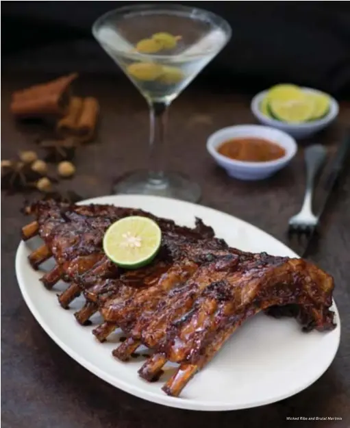  ??  ?? Wicked Ribs and Brutal Martinis