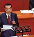  ?? Foto: afp ?? Digtaler Wandel vor analoger Kulisse: Chinas Premier Li Keqiang.