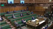  ??  ?? The speaker can’t hear you speak: Lindsay Hoyle tells PM the Commons cannot hear him yesterday