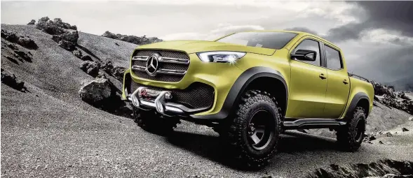  ??  ?? Mercedes has dubbed the first version of its Concept X-Class the ‘powerful adventurer’ and the other it is calling the ‘stylish explorer’