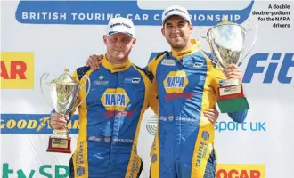  ?? ?? A double double-podium for the NAPA drivers