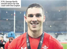  ??  ?? If fit, George North should return for the clash with the English
