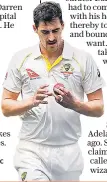  ??  ?? Pink-ball wizard: Mitchell Starc has a fine record at Adelaide