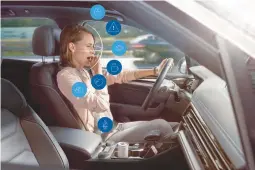  ?? ?? Bosch's Interior Monitoring can analyze a driver's behavior and level of attentiven­ess.