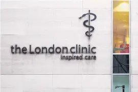  ?? ASSOCIATED PRESS ?? A general view of The London Clinic where Kate, Princess of Wales recovered from surgery in January. A British privacy watchdog said Wednesday that it is looking into a report that staff at a private London hospital tried to access the Princess of Wales’ medical records while she was a patient for abdominal surgery.