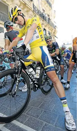  ??  ?? PENSIVE: Daryl Impey before the start of yesterday’s stage