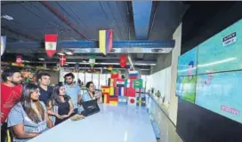  ?? MINT/FILE ?? Adidas is screening games at the cafeteria in its Gurugram office