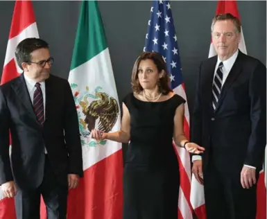  ?? LARS HAGBERG/AFP/GETTY IMAGES ?? NAFTA talks between Mexico, Canada and the United States “consumes so much oxygen that important nontrade issues risk being starved of high-level attention and resources,” Robin Sears writes.