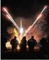  ??  ?? ●● Thrilling fireworks were set off at Prestbury Golf Club