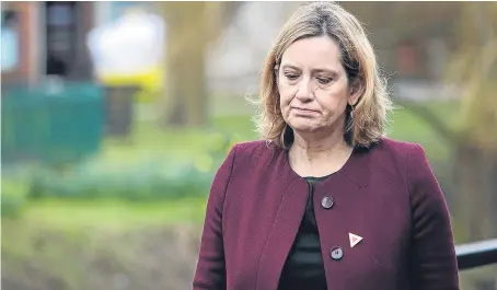  ?? PA ?? Amber Rudd had planned to “tough out” the current scandal but the pressure to quite became intolerabl­e.