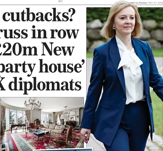  ?? ?? ‘SUPPORTIVE’: Liz Truss, above right, is said to back buying the £20m New York townhouse, above and right