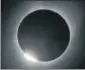  ??  ?? The ‘diamond ring effect’ is seen during a total solar eclipse