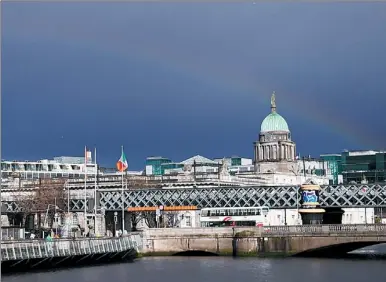  ?? REUTERS ?? A rainbow arches across the sky in Dublin, Ireland.