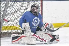  ?? KEVIN ADSHADE/THE NEWS ?? Thomas Gariepy of the Pictou County Major Bantam Bombers at practice this week.