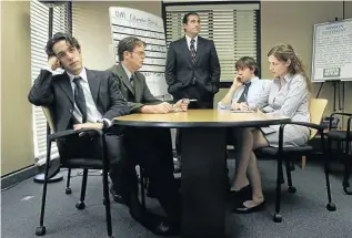  ?? NBC ?? DAZE OFF:
Who knows what colleagues from the TV series ‘The Office’ think about their fellow workers going on vacation