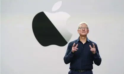  ??  ?? Apple chief Tim Cook delivers the keynote address during the 2020 Apple Worldwide Developers Conference in June. Photograph: Brooks Kraft/AP