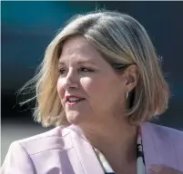  ?? CHRIS YOUNG/THE CANADIAN PRESS ?? Ontario NDP Leader Andrea Horwath says her party will put money into the health-care system if elected.