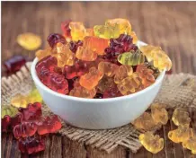  ??  ?? A GUMMY A DAY TO KEEP ALL YOUR ACHES AWAY: Hemp Gummies a 5 milligram dose of Hemp Extract that works all day to keep you comfortabl­e.