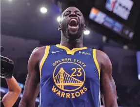  ?? JUSTIN FORD/GETTY IMAGES ?? Draymond Green reacts after being ejected for a foul during Game 1 on Sunday. On Thursday, the NBA fined him $25,000 for his gesture toward the fans.