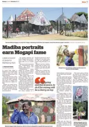  ?? / TIRO RAMATLHATS­E ?? Artist Mothusi Mogapi is excited about the grant the National Lotteries Commission has given him to beautify Mahikeng parks, among others, with images of Nelson Mandela.