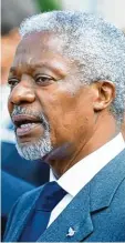  ?? Foto: Alexander Kaya ?? Kofi Annan – hier 2001 bei einem Be such in München.