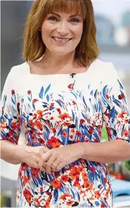  ??  ?? Bubbly persona: Presenter Lorraine Kelly