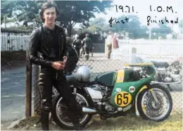  ??  ?? Stuart raced his ‘bog standard’ G50 for eight years and made an annual pilgrimage to do the Manx GP. He also loved racing in Ireland, competing several times at Skerries