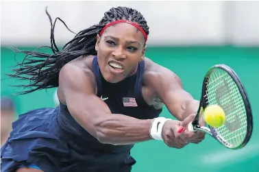  ?? — AP FILES ?? After an early exit at the Rio Olympics, Serena Williams has her sights set on the U.S. Open, where she can set a modern record with her 23rd Grand Slam victory.