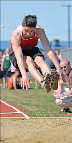  ?? Photo by Steven Mah ?? Swift Current’s Marcus Kouri returned from Moose Jaw with provincial silver medals in Long Jump and Triple Jump.