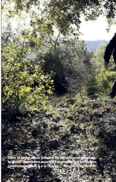  ??  ?? Dans le cadre de sa mission de surveillan­ce générale, le garde-champêtre arpente l’ensemble des territoire­s communaux dont il a la charge. (Photos Dylan Meiffret)