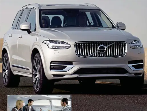 ?? ?? Road worthy: The electric successor to Volvo’s XC90 SUV will feature the firm’s automonous Ride Pilot system.
Left, a protoype Mercedes-Benz self-driving car