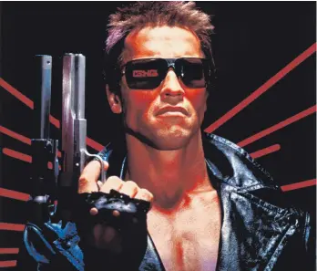 ?? FOTO: IMAGO ?? Arnold Schwarzene­gger im Jahr 1984 im Film „The Terminator“, eine seiner Kultrollen.