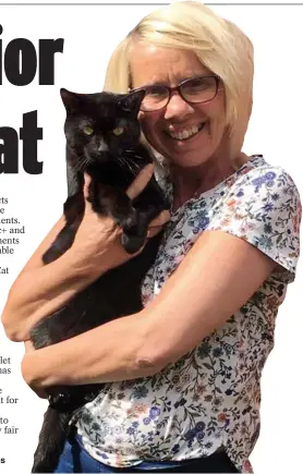  ??  ?? PURR-FECT: Jackie’s cat Olly has perked up with CurcuCat