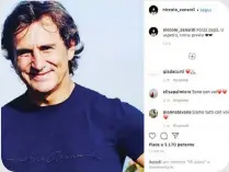  ??  ?? L’affettuoso post di Niccolò Zanardi, 22 anni, su Instagram