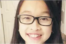  ??  ?? Leila Bui, an 11-year-old from Saanich, was struck by an SUV while crossing the street on Dec. 20. She remains in a medically induced coma.