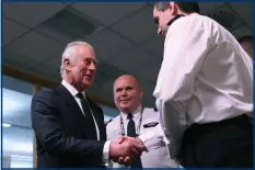  ?? Picture: Carl de Souza/PA Wire ?? King Charles meets members of the Metropolit­an Police during a visit to the Special Operations Room (SOR) Lambeth HQ in south London