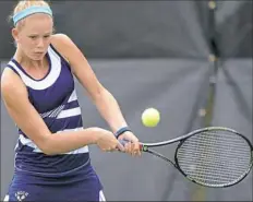  ?? Pam Panchak/Post-Gazette ?? Knoch's Laura Greb captured a WPIAL singles championsh­ip last year as a freshman.