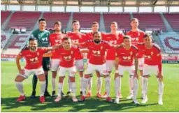  ?? REAL MURCIA ?? Formación del Real Murcia en la última jornada de la primera fase.