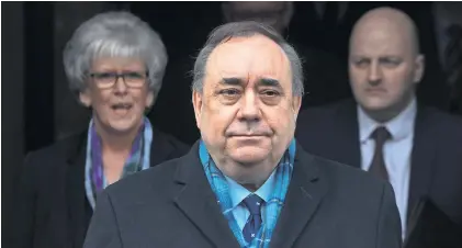  ??  ?? Alex Salmond, the former Scottish first minister, claimed in court that allegation­s against him were ‘deliberate fabricatio­ns for a political purpose’