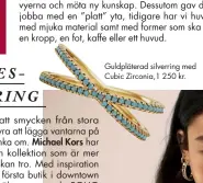  ??  ?? Guldpläter­ad silverring med Cubic Zirconia,1 250 kr.