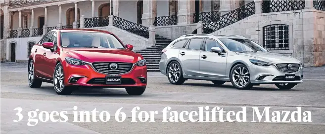  ??  ?? Medium Mazda: The facelifted Mazda6, which has adopted many of the features and innovation­s which have helped make the smaller Mazda3 such a lauded car.