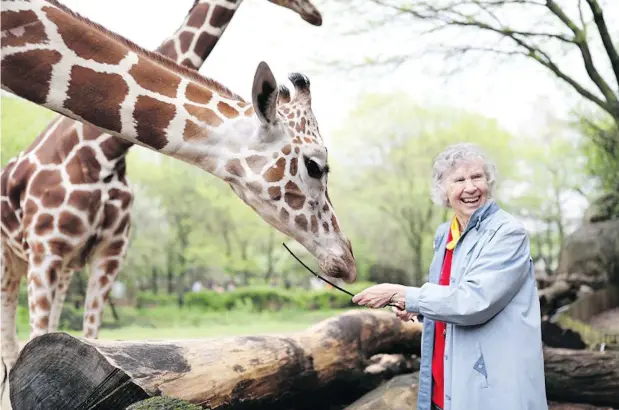  ?? KINOSMITH. MOVIE STILL. ?? Dr. Anne Innis Dagg was the first person to study giraffes in the wild, when she researched them in 1956 in South Africa.