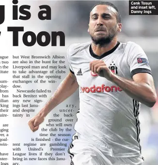  ??  ?? Cenk Tosun and inset left, Danny Ings